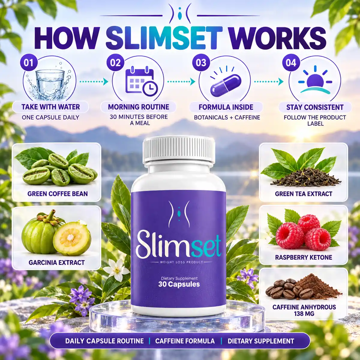 The seller's how-it-works graphic for SlimSet