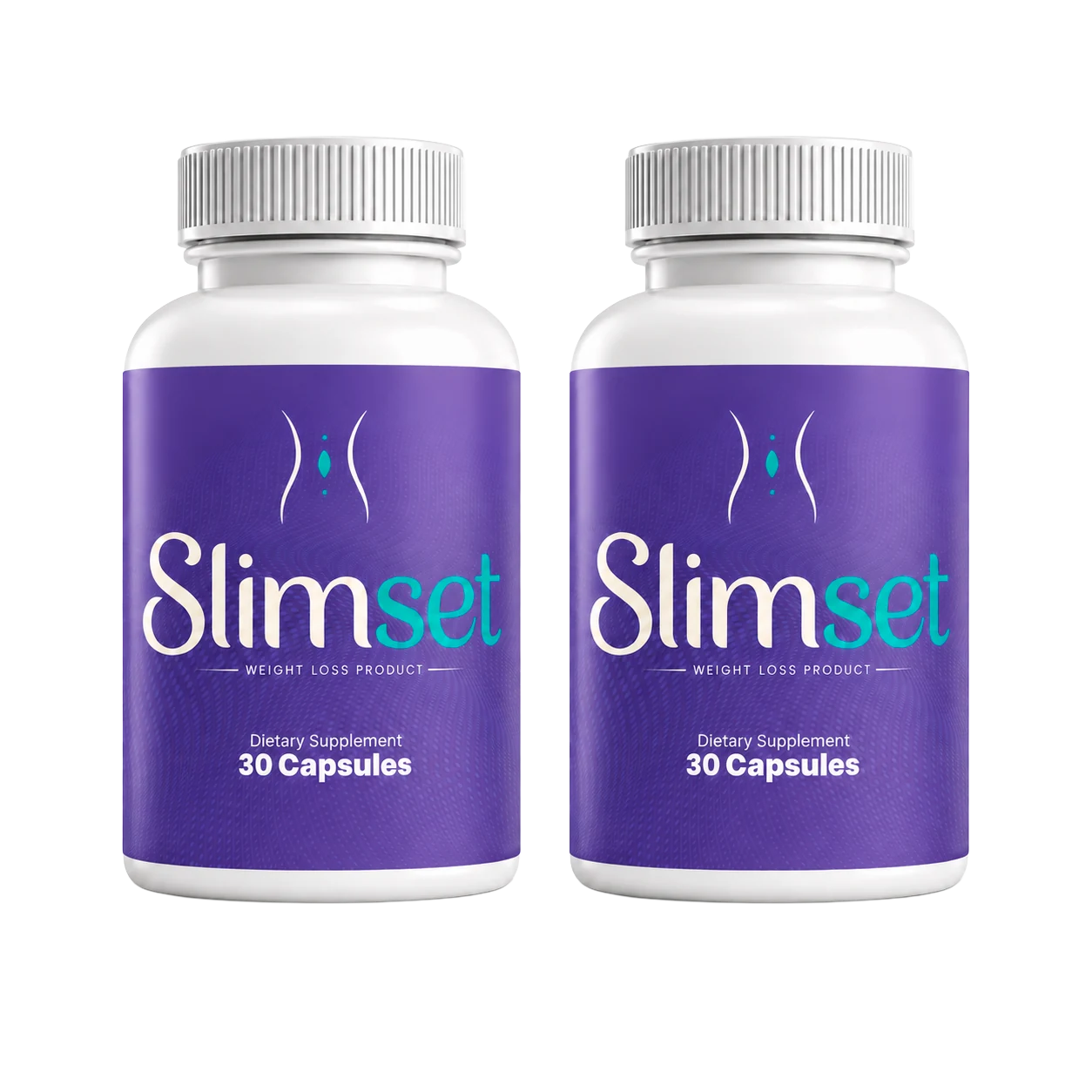 Two SlimSet bottles side by side