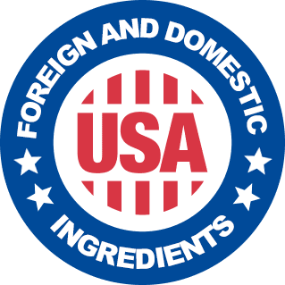 Made in the USA with globally sourced ingredients seal
